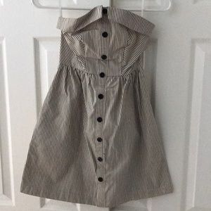 Pinstripe dress with pockets!